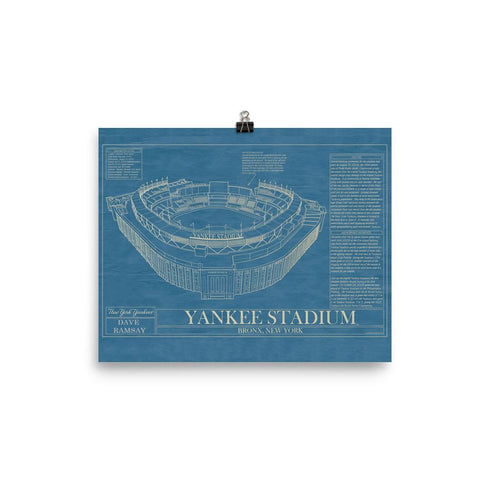 Personalized Baseball Stadium Blueprints